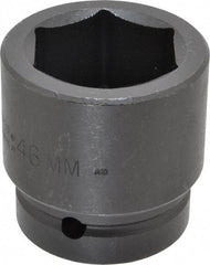 Proto - 1" Drive 46mm Standard Impact Socket - 6 Points, 2-51/64" OAL - USA Tool & Supply