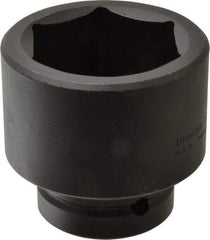 Proto - 1" Drive 60mm Standard Impact Socket - 6 Points, 3-3/8" OAL - USA Tool & Supply