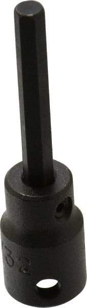 Proto - 3/8" Drive, 7/32" Impact Hex Bit Socket - 1-5/8" Bit Length, 2-23/32" OAL - USA Tool & Supply