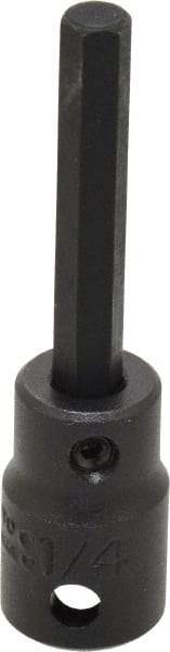 Proto - 3/8" Drive, 1/4" Impact Hex Bit Socket - 1-5/8" Bit Length, 2-23/32" OAL - USA Tool & Supply