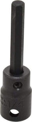 Proto - 3/8" Drive, 1/4" Impact Hex Bit Socket - 1-5/8" Bit Length, 2-23/32" OAL - USA Tool & Supply