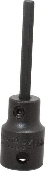 Proto - 3/8" Drive, 4mm Impact Hex Bit Socket - 2-23/32" OAL - USA Tool & Supply