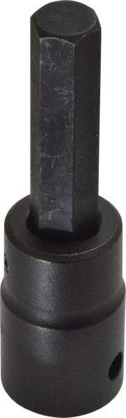 Proto - 1/2" Drive, 7/16" Impact Hex Bit Socket - 1-3/4" Bit Length, 3-1/4" OAL - USA Tool & Supply