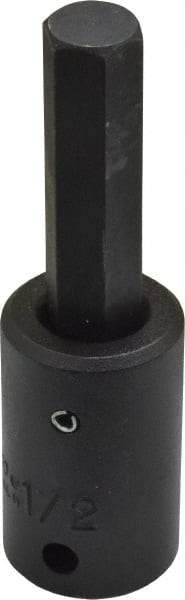 Proto - 1/2" Drive, 1/2" Impact Hex Bit Socket - 1-7/8" Bit Length, 3-5/8" OAL - USA Tool & Supply