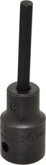 Proto - 1/2" Drive, 6mm Impact Hex Bit Socket - 3-1/4" OAL - USA Tool & Supply