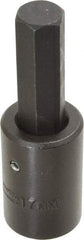 Proto - 1/2" Drive, 17mm Impact Hex Bit Socket - 4" OAL - USA Tool & Supply