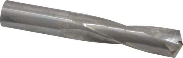 Atrax - 3/4" 135° Spiral Flute Solid Carbide Screw Machine Drill Bit - Bright Finish, Right Hand Cut, 3-1/8" Flute Length, 5" OAL, Split Point, Straight Shank - USA Tool & Supply