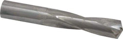 Atrax - 3/4" 135° Spiral Flute Solid Carbide Screw Machine Drill Bit - Bright Finish, Right Hand Cut, 3-1/8" Flute Length, 5" OAL, Split Point, Straight Shank - USA Tool & Supply