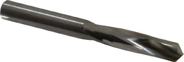 Atrax - 0.295" 135° Spiral Flute Solid Carbide Screw Machine Drill Bit - Bright Finish, Right Hand Cut, 1-9/16" Flute Length, 2-3/4" OAL, Split Point, Straight Shank - USA Tool & Supply