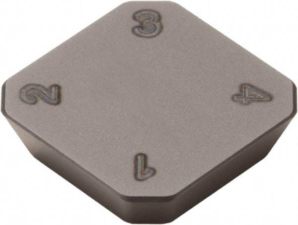 Seco - SEEN42 D16 Grade CBN300 CBN Milling Insert - Uncoated, 1/8" Thick, 1/2" Inscribed Circle, 1/16" Corner Radius - USA Tool & Supply
