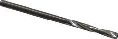Atrax - #38 135° Spiral Flute Solid Carbide Screw Machine Drill Bit - Bright Finish, Right Hand Cut, 13/16" Flute Length, 1-13/16" OAL, Split Point, Straight Shank - USA Tool & Supply