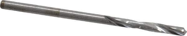 Atrax - #43 135° Spiral Flute Solid Carbide Screw Machine Drill Bit - Bright Finish, Right Hand Cut, 3/4" Flute Length, 1-3/4" OAL, Split Point, Straight Shank - USA Tool & Supply