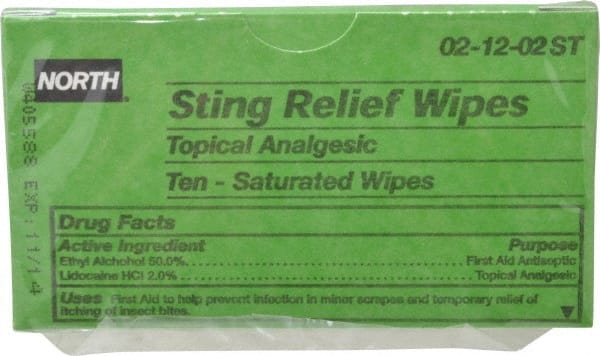 North - 10 Qty 1 Pack 10 Pack Pain Relief Wipe - USA Tool & Supply