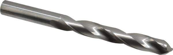 Atrax - 9.5mm 118° Solid Carbide Jobber Drill - Bright Finish, Right Hand Cut, Spiral Flute, Straight Shank, 4-1/4" OAL, Standard Point - USA Tool & Supply