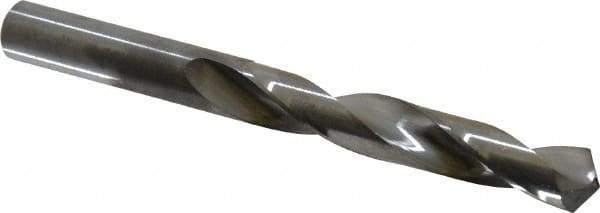 Atrax - 11mm 118° Solid Carbide Jobber Drill - Bright Finish, Right Hand Cut, Spiral Flute, Straight Shank, 4-1/2" OAL, Standard Point - USA Tool & Supply