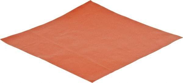 Made in USA - 12" Long, 12" Wide, 0.031" Thick, Silicone Rubber Foam Sheet - 45 to 55 Durometer, Orange-Red, -60 to 600°F, 650 psi Tensile Strength, Adhesive Backing, Stock Length - USA Tool & Supply