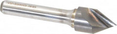 Atrax - 5/8" Head Diam, 3/8" Shank Diam, 1 Flute 60° Solid Carbide Countersink - USA Tool & Supply