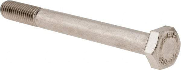 Value Collection - M10x1.50mm Metric Coarse, 100mm Length Under Head Hex Head Cap Screw - Partially Threaded, Grade 18-8 Stainless Steel, Uncoated, 17mm Hex - USA Tool & Supply