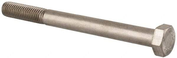 Value Collection - M12x1.75mm Metric Coarse, 130mm Length Under Head Hex Head Cap Screw - Partially Threaded, Grade 18-8 Stainless Steel, Uncoated, 19mm Hex - USA Tool & Supply