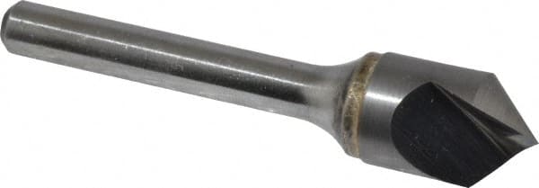 Atrax - 1/2" Head Diam, 1/4" Shank Diam, 1 Flute 90° Solid Carbide Countersink - USA Tool & Supply