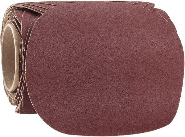 3M - 8" Diam, 80 Grit Ceramic Adhesive PSA Disc - Medium Grade, Red, F Weighted Backing, Flexible, Use with Random Orbital Sanders - USA Tool & Supply
