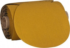 3M - 5" Diam, 120 Grit Aluminum Oxide Adhesive PSA Disc - Fine Grade, Gold, Polyester Backing, Flexible, Use with Random Orbital Sanders - USA Tool & Supply