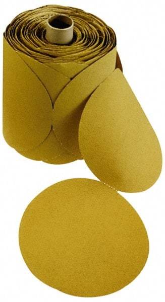 3M - 5" Diam, 150 Grit Ceramic Adhesive PSA Disc - Very Fine Grade, Blue, J Weighted Backing, Flexible, Use with Random Orbital Sanders - USA Tool & Supply