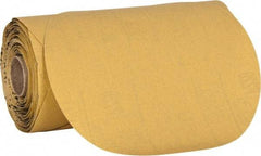 3M - 6" Diam, 220 Grit Aluminum Oxide Adhesive PSA Disc - Very Fine Grade, Yellow, C Weighted Backing, Flexible, Use with Random Orbital Sanders - USA Tool & Supply