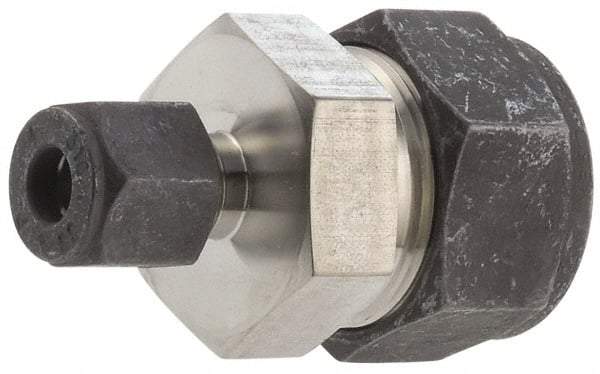 Parker - 3/8 x 1/8" OD, Stainless Steel Union - 5/8" Hex, Comp x Comp Ends - USA Tool & Supply