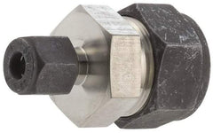 Parker - 3/4 x 3/8" OD, Stainless Steel Union - 1-1/16" Hex, Comp x Comp Ends - USA Tool & Supply