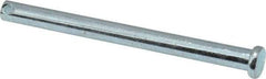 Made in USA - 1/4" Pin Diam, 3" OAL, Standard Clevis Pin - 3/32" Hole, 2-29/32" Usable Length, Zinc-Plated Steel - USA Tool & Supply