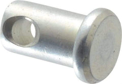 Made in USA - 5/16" Pin Diam, 1/2" OAL, Standard Clevis Pin - 9/64" Hole, 23/64" Usable Length, Zinc-Plated Steel - USA Tool & Supply