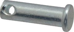 Made in USA - 5/16" Pin Diam, 1" OAL, Standard Clevis Pin - 9/64" Hole, 55/64" Usable Length, Zinc-Plated Steel - USA Tool & Supply