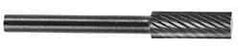 M.A. Ford - 3/16" Cut Diam, 1/8" Shank Diam, Cylinder Head Single Cut Burr - Carbide, Flat End, 1/2" LOC, 1-1/2" OAL - USA Tool & Supply