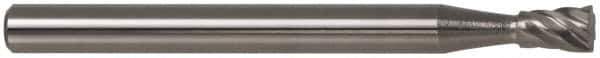 Atrax - 3/8" Cut Diam, 1/4" Shank Diam, Inverted Cone Head Single Cut Burr - Carbide, Flat End, 3/8" LOC, 2-1/4" OAL - USA Tool & Supply