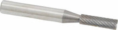 Atrax - 3/16" Cut Diam, 1/4" Shank Diam, Cylinder with End Cut Head Single Cut Burr - Carbide, End Cut End, 5/8" LOC, 2" OAL - USA Tool & Supply