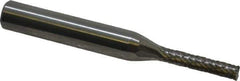 Atrax - 1/8" Cut Diam, 1/4" Shank Diam, Cylinder with End Cut Head Double Cut Burr - Carbide, End Cut End, 1/2" LOC, 2" OAL - USA Tool & Supply