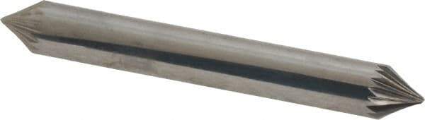 Atrax - 1/4" Cut Diam, 1/4" Shank Diam, Taper Head Single Cut Burr - Carbide, Radius End, 3/16" LOC, 2" OAL - USA Tool & Supply