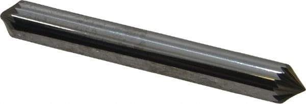 Atrax - 1/4" Cut Diam, 1/4" Shank Diam, Cone Head Single Cut Burr - Carbide, Point End, 1/8" LOC, 2" OAL - USA Tool & Supply