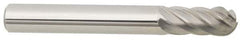 M.A. Ford - 1/2" Cut Diam, 1/4" Shank Diam, Cylinder with Radius Head Single Cut Burr - Carbide, Radius End, 1" LOC, 3" OAL - USA Tool & Supply