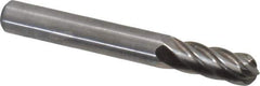 Atrax - 1/4" Cut Diam, 1/4" Shank Diam, Cylinder with Radius Head Fluted Cut Burr - Radius End, 5/8" LOC, 2" OAL - USA Tool & Supply