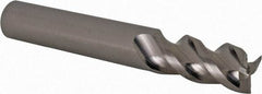 Iscar - 1/2", 3 Flute, Single End, Solid Carbide, 0.008" Corner Radius End Mill - 3-1/2" OAL, 45° Helix, Right Hand Flute, 1" LOC, Right Hand Cut - USA Tool & Supply