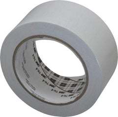 3M - White Solid Color Vinyl Tape - 2" Wide x 108' Long x 0.005" Thick, General Traffic - USA Tool & Supply