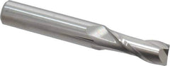 Atrax - 11/32", 7/8" LOC, 3/8" Shank Diam, 2-1/2" OAL, 2 Flute, Solid Carbide Square End Mill - Single End, Uncoated, Spiral Flute, 30° Helix, Centercutting, Right Hand Cut, Right Hand Flute - USA Tool & Supply