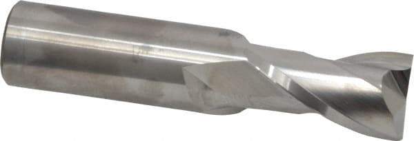 Atrax - 7/8", 1-1/2" LOC, 7/8" Shank Diam, 4" OAL, 2 Flute, Solid Carbide Square End Mill - Single End, Uncoated, Spiral Flute, 30° Helix, Centercutting, Right Hand Cut, Right Hand Flute - USA Tool & Supply
