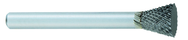 SN-4 -- 1/2 x 1/2 LOC x 1/4 Shank x 2 OAL Inverted Taper Carbide Medium Tough Cut Burr - USA Tool & Supply