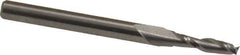 Atrax - 3/32", 3/8" LOC, 1/8" Shank Diam, 1-1/2" OAL, 2 Flute, Solid Carbide Square End Mill - Single End, Uncoated, Spiral Flute, 30° Helix, Centercutting, Right Hand Cut - USA Tool & Supply