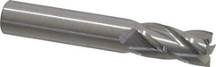 Atrax - 1/2", 1" LOC, 1/2" Shank Diam, 3" OAL, 4 Flute, Solid Carbide Square End Mill - Single End, Uncoated, Spiral Flute, 30° Helix, Centercutting, Right Hand Cut - USA Tool & Supply