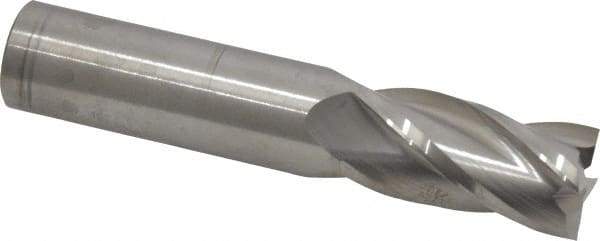 Atrax - 3/4", 1-1/2" LOC, 3/4" Shank Diam, 4" OAL, 4 Flute, Solid Carbide Square End Mill - Single End, Uncoated, Spiral Flute, 30° Helix, Centercutting, Right Hand Cut - USA Tool & Supply
