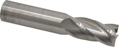 Atrax - 3/4", 1-1/2" LOC, 3/4" Shank Diam, 4" OAL, 4 Flute, Solid Carbide Square End Mill - Single End, Uncoated, Spiral Flute, 30° Helix, Centercutting, Right Hand Cut - USA Tool & Supply
